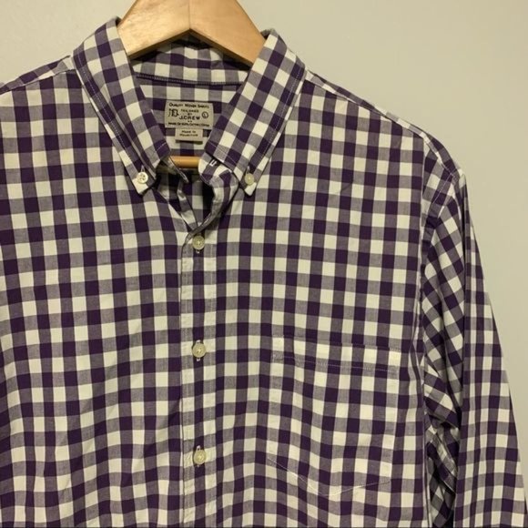 J.Crew 100% Cotton Men's Plaid Classic Button Down Shirt Large long sleeve L - Picture 8 of 11